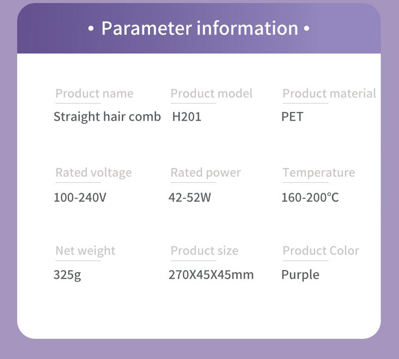 PretiHom Straight Hair Comb Straightening Clipper Comb Straight Hair Curl Dual Use No Harm to Hair, hair straightener hair styling tools Heat Free Styler