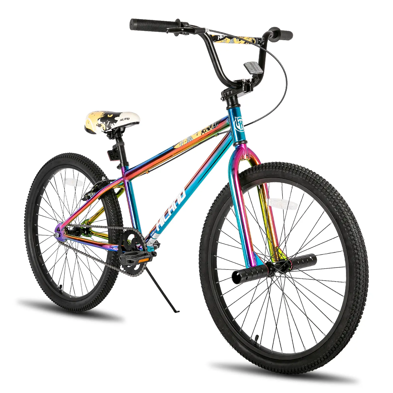 HILAND 24 26 inch BMX Bike Teen & Adult Bikes Beginner-Level BMX Advanced Riders Bicycles Multiple Colors bmx