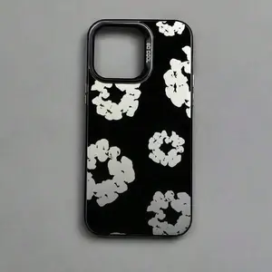 Phone Black Flower Y2K Case D-Denims-Tears Phone 16 15 14 13 12 11 Pro X XR 8 Plus Anti Fall Back Cover Cellphone Protection