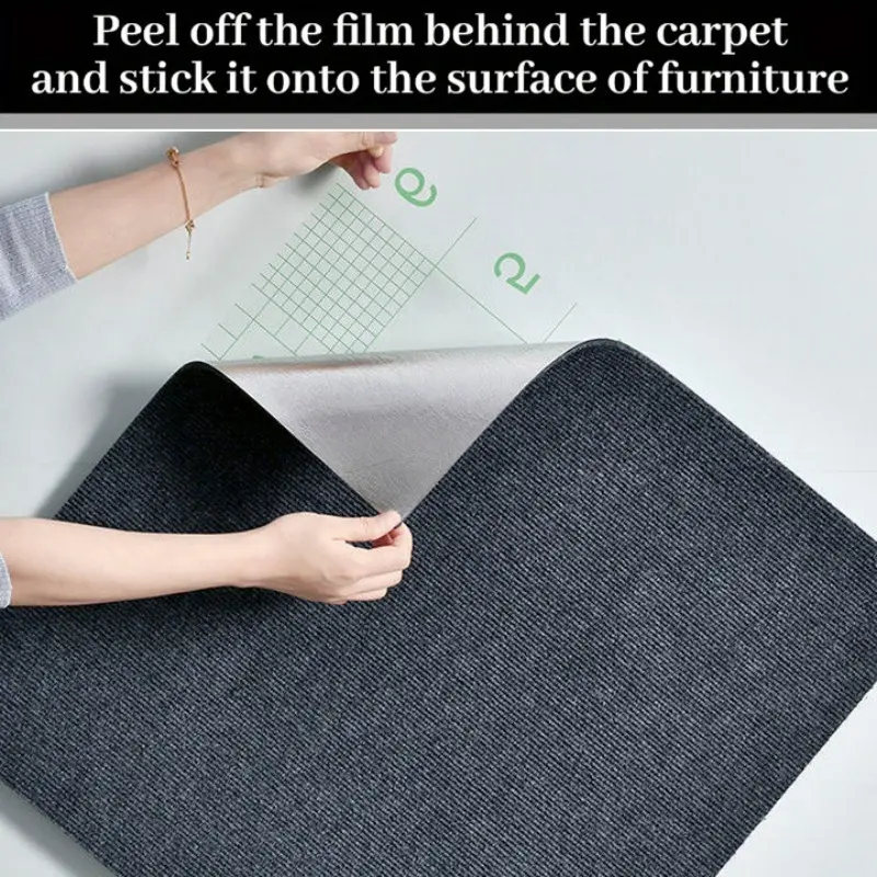 Premium Non-Slip Floor Mat - Solid Color Pet-Friendly Soundproof Thermal Peel & Stick Carpet for Home & Office​