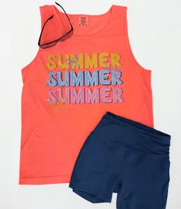 Summer Is In The Air Graphic Tank Top Cotton Womenswear Sleeveless