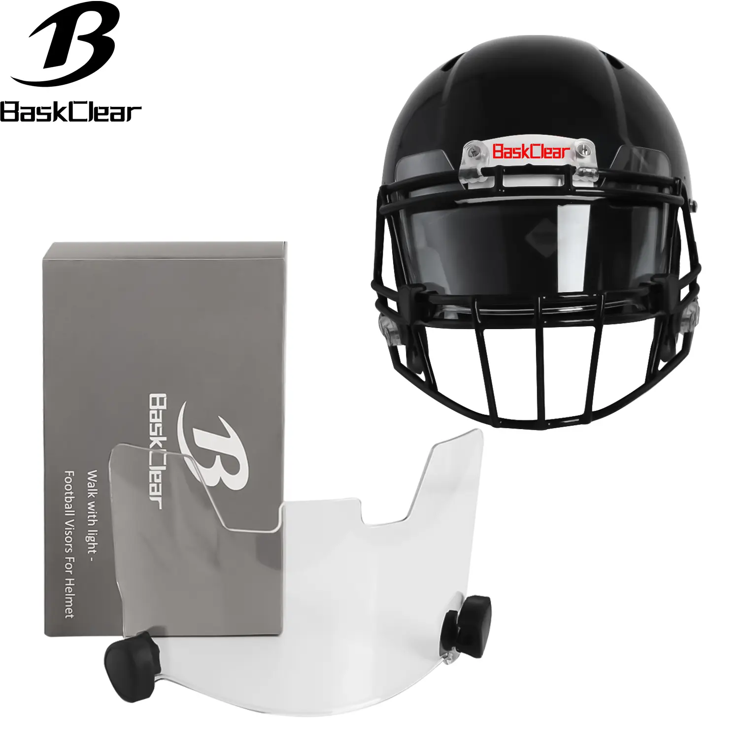 Clear Football Helmet Visor - Anti-Fog, Scratch-Resistant Face Shield for Adult & Youth Football Helmets - Suitable for Skiing Use, Football Helmet Helmets