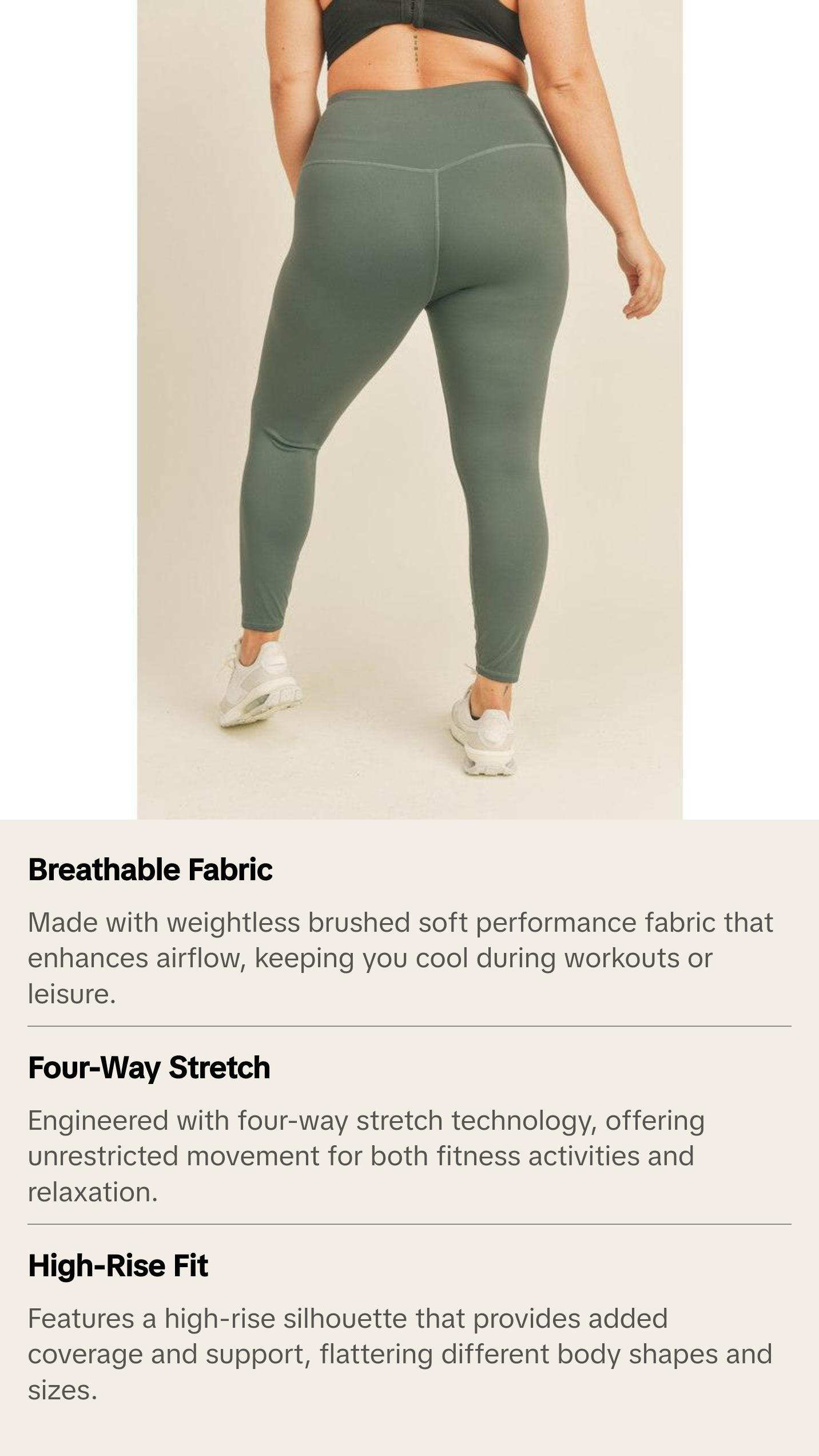 Curvy Buttery Soft Leggings Breathable Womenswear