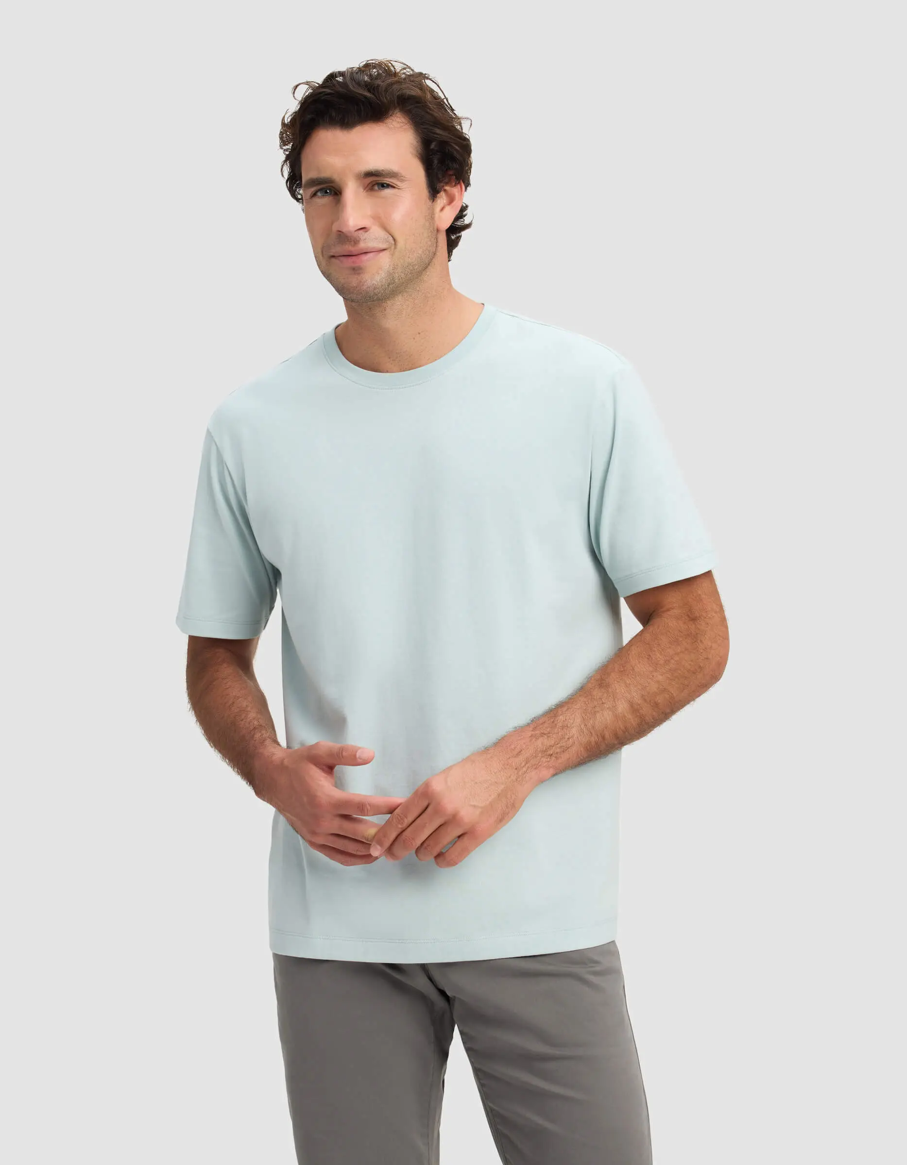 Cozy Earth Men’s All Day Tee | Lightweight Cotton T-Shirt with Relaxed Fit