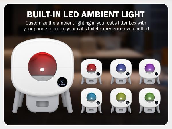 Automatic Self-Cleaning Cat Litter Box – 95L Large Capacity for Multiple Cats, Smart App Control, Safety Sensors, Includes Waste Bags – Hands-Free & Odor-Free，1 Roll Garbage Bags.