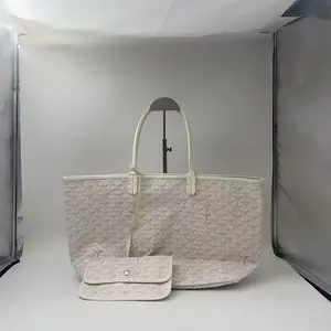 Pre-owned Goyard h3 Goya white silver buckle tote bag shopping bag mother bag hz45414