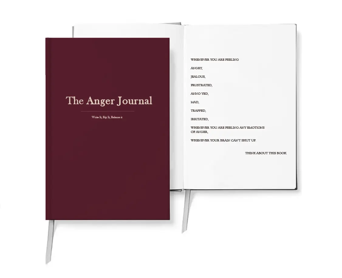 The Anger Journal - Write It. Rip It. Release It. | Hardcover Spiral Notebook with Guided Prompts for Anger Release, Emotional Healing & Inner Peace, Journals for Writing, Office Stationery Supplies, Planner