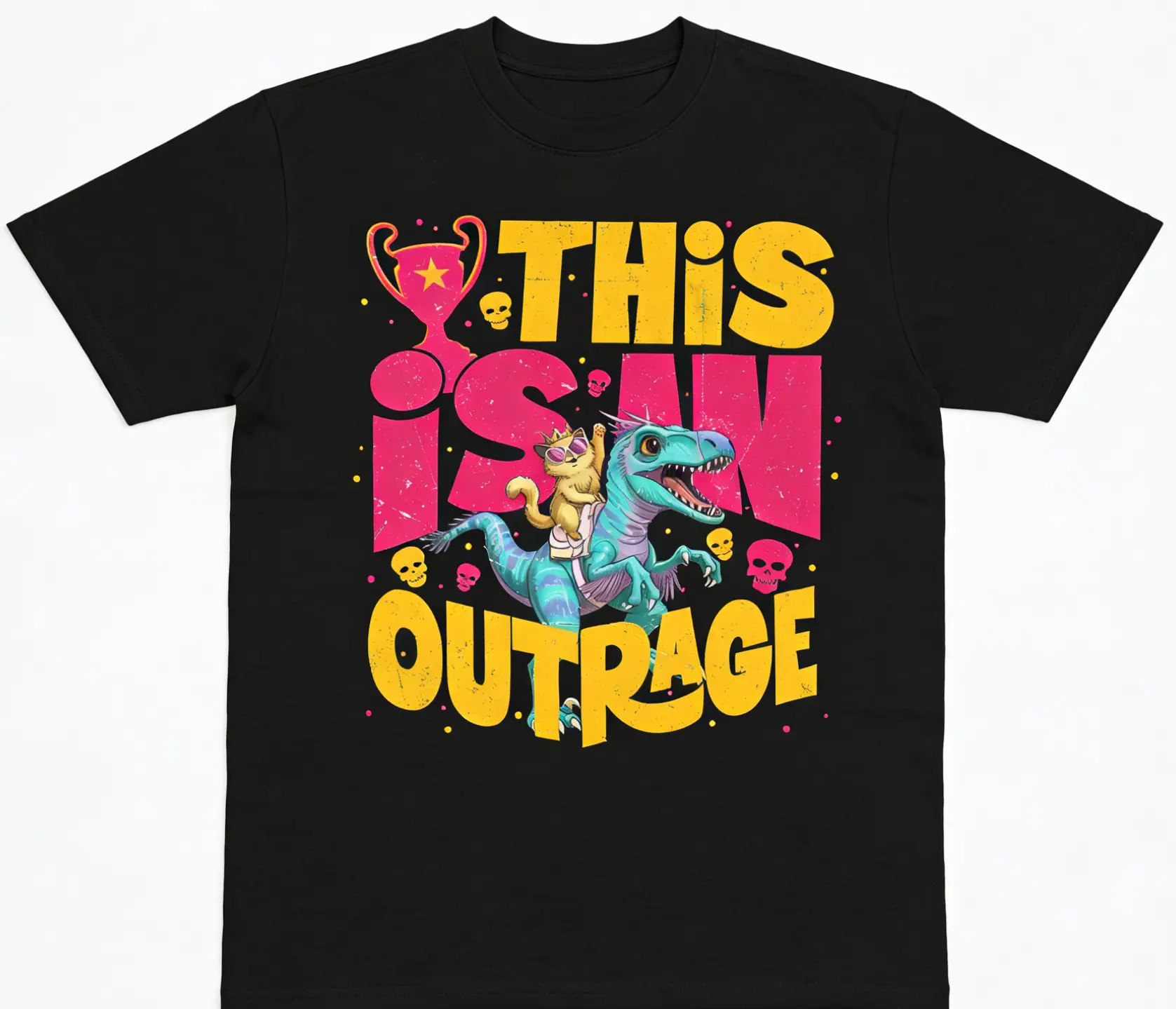 Princess Donut graphic tees This is an OUTRAGE shirt Dungeon Crawler Carl Goddammit Donut Design y2k cotton fashion Streetwear Casual Top Trending Gift