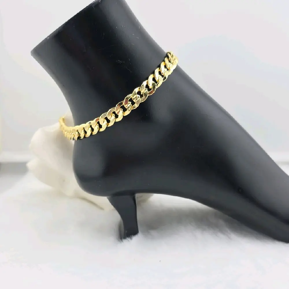ancklet 14k gold plated 10.5"
