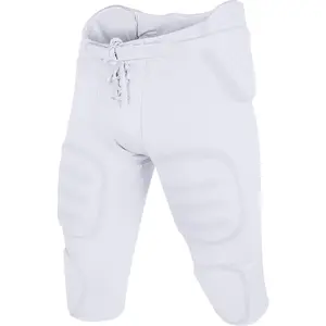 Penveer Football Pants Adults - Safety Integrated Comfortable Football Practice Pants for Men (White)