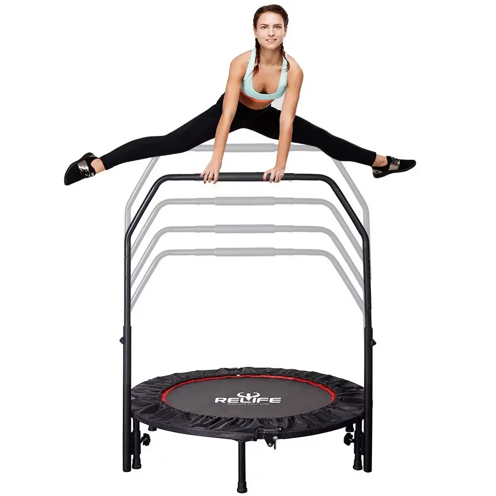 RELIFE SPORTS 48 Inch Mini Jump Trampoline | 330LBS Max Load with Safety Handle | Adult Rebounder for Indoor/Garden Workout/Exercise Trampoline tiktokshopbacktoschool