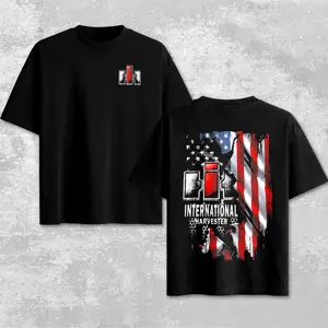 Vintage IH International Harvester Tractors Shirt – Retro Case IH Agricultural Machinery Graphic Tee, Diesel Farming Apparel, Midwest Rural Country Shirt, Heavy Equipment Inspired Design, Farmer Gift for Dad, Classic Harvest Field Sketch Unisex