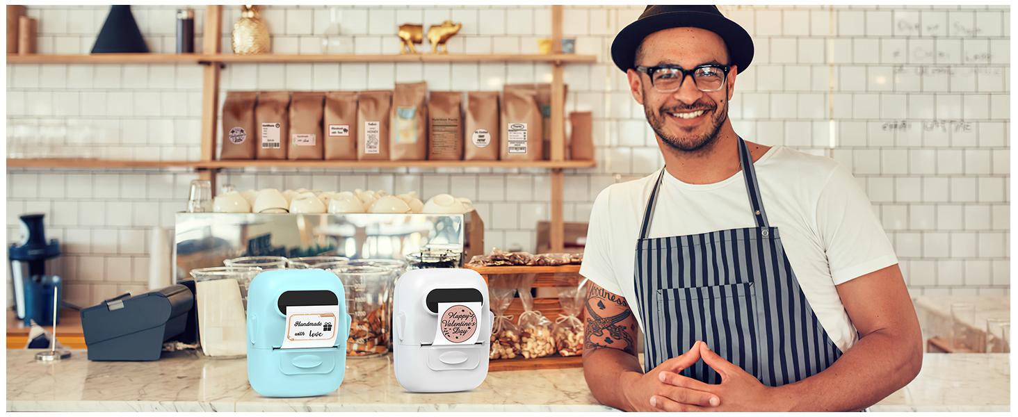 Marklife Label Maker, thermal printers, portable mini Bluetooth wireless printers. Capable of printing thank-you cards, gift labels and product labels food stickers . Suitable for schools, offices and home storage, multiple template,  Black Friday