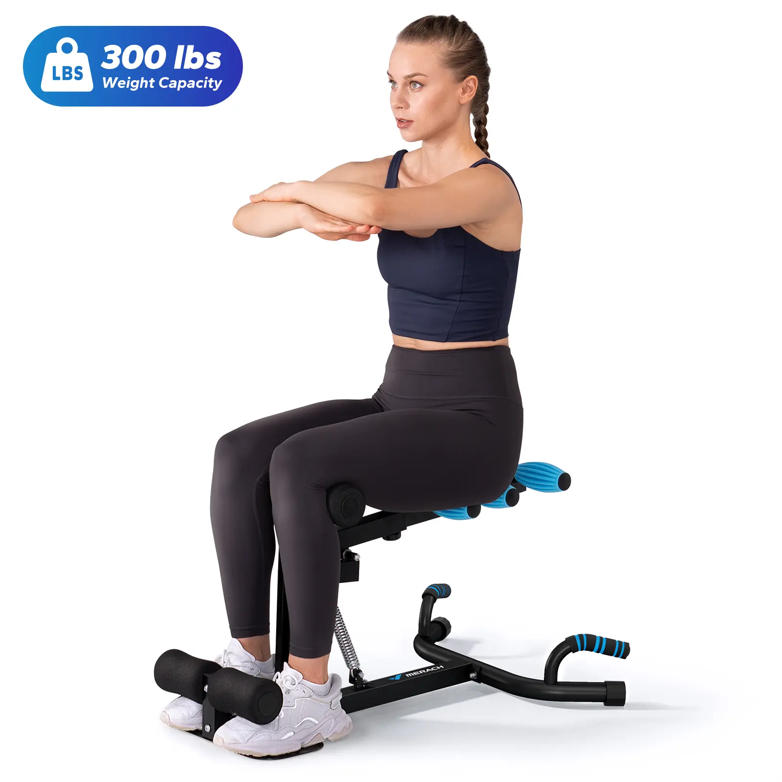 （Live Only）Special Link for Flash sale Merach Deep Squat Machine, Adjustable Glutes workout for Home Gym Workout Training, Sit Up Machine for Abs and Muscle Building,  Abdominal bench, Push Up Fitness Equipment BackToSchool