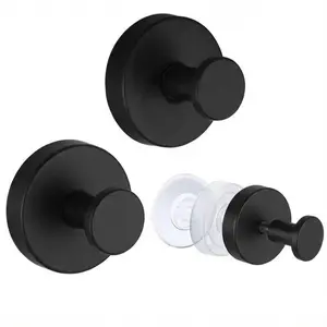 Stainless Steel Suction Cup Hooks, No-Drill Waterproof Hooks for Bathroom, Kitchen, Bedroom – Hold Towels, Loofahs, Coats up to 15 lbs, Home Essentials Organiser