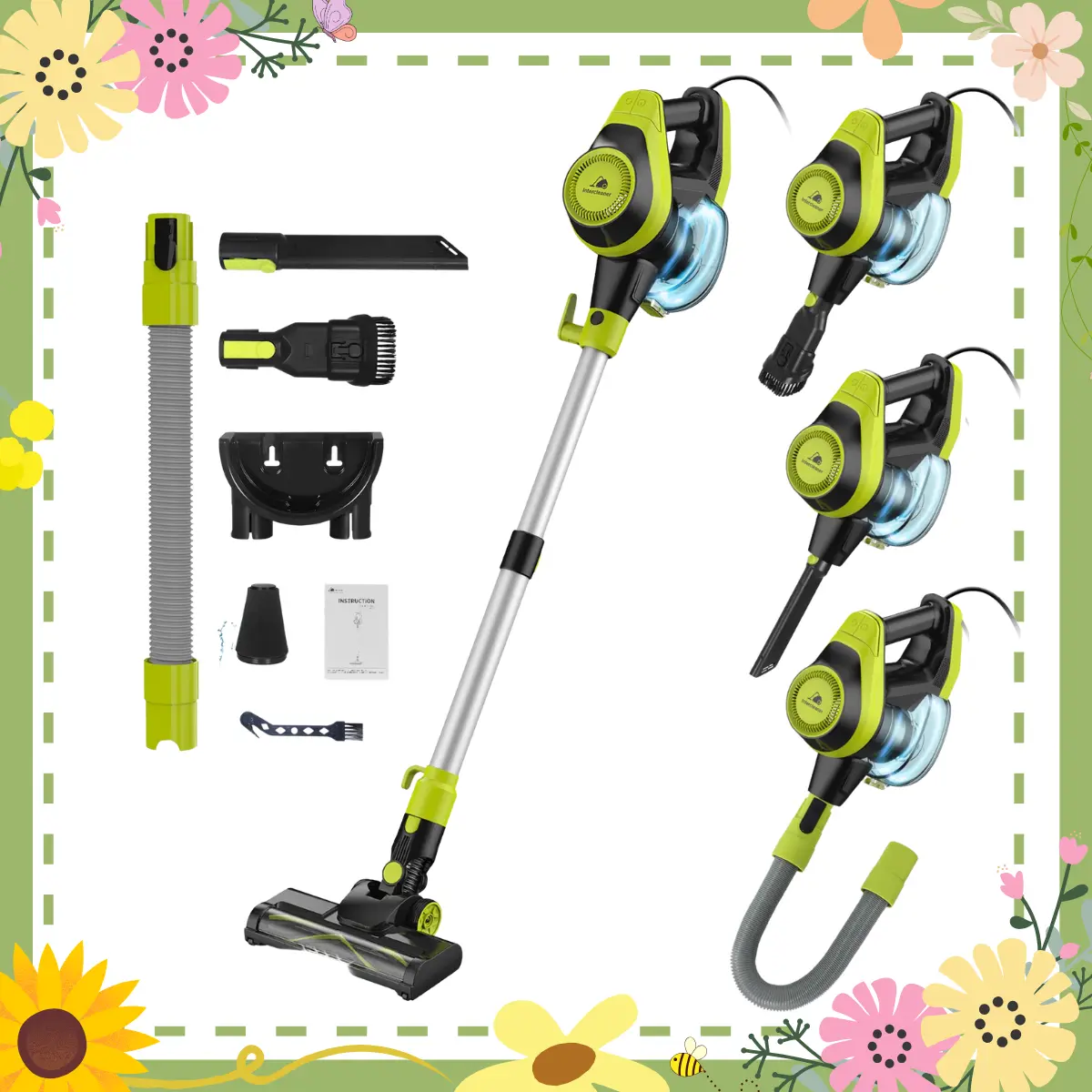 [DealsForYouDays] INTERCLEANER S660 23Ft Corded Upright Carpet Cleaner, 2 Operation Modes, Multifunction Powerful Suction Stick Vacuum with 19''–30 Adjustable Tube, Handheld Vac for Hard Floors, Premium Carpets & Pet Hair, Wall-Mount Storage