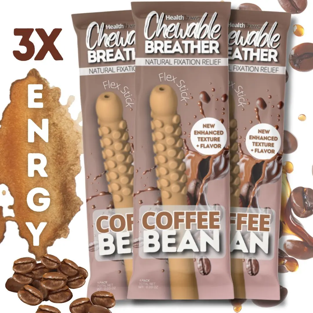 3x Value, Chewable Breather Natural Habit Replacement Hand Chewer for on the Go Relaxation