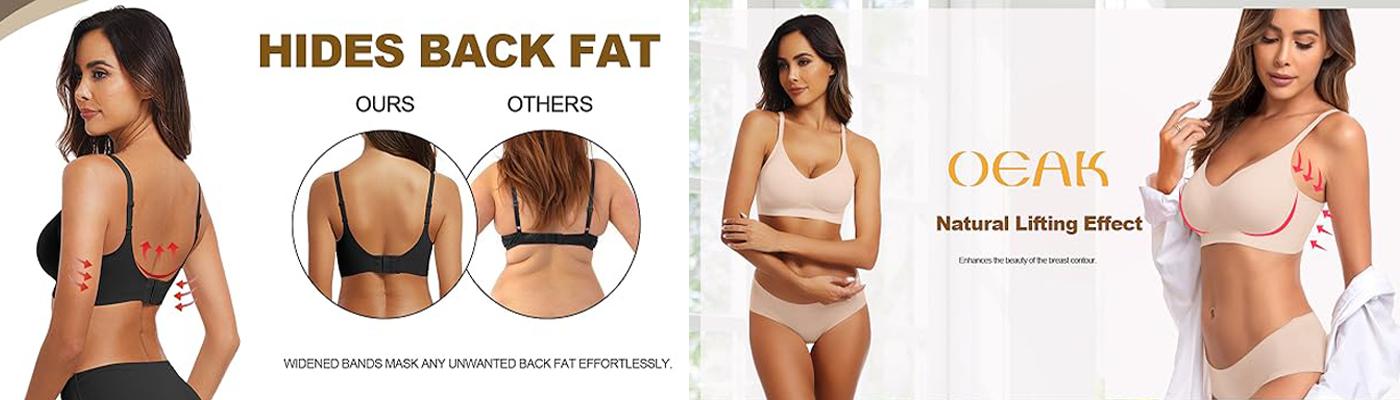 OEAK Womens Jelly Bra Seamless No Underwire Comfort Bras Buttery Soft Wireless Bralette Full Coverage Everyday Bra