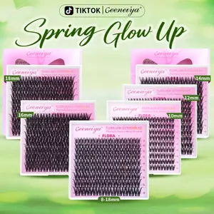 Geeneiya Flora Lash Clusters with Every Size, Mix Size & One Size Cluster Lashes Pack, Wispy Eyelash Clusters Natural Look, Matte, Waterproof, Mimic Real Lash Makeup TikTokShopBlackFriday