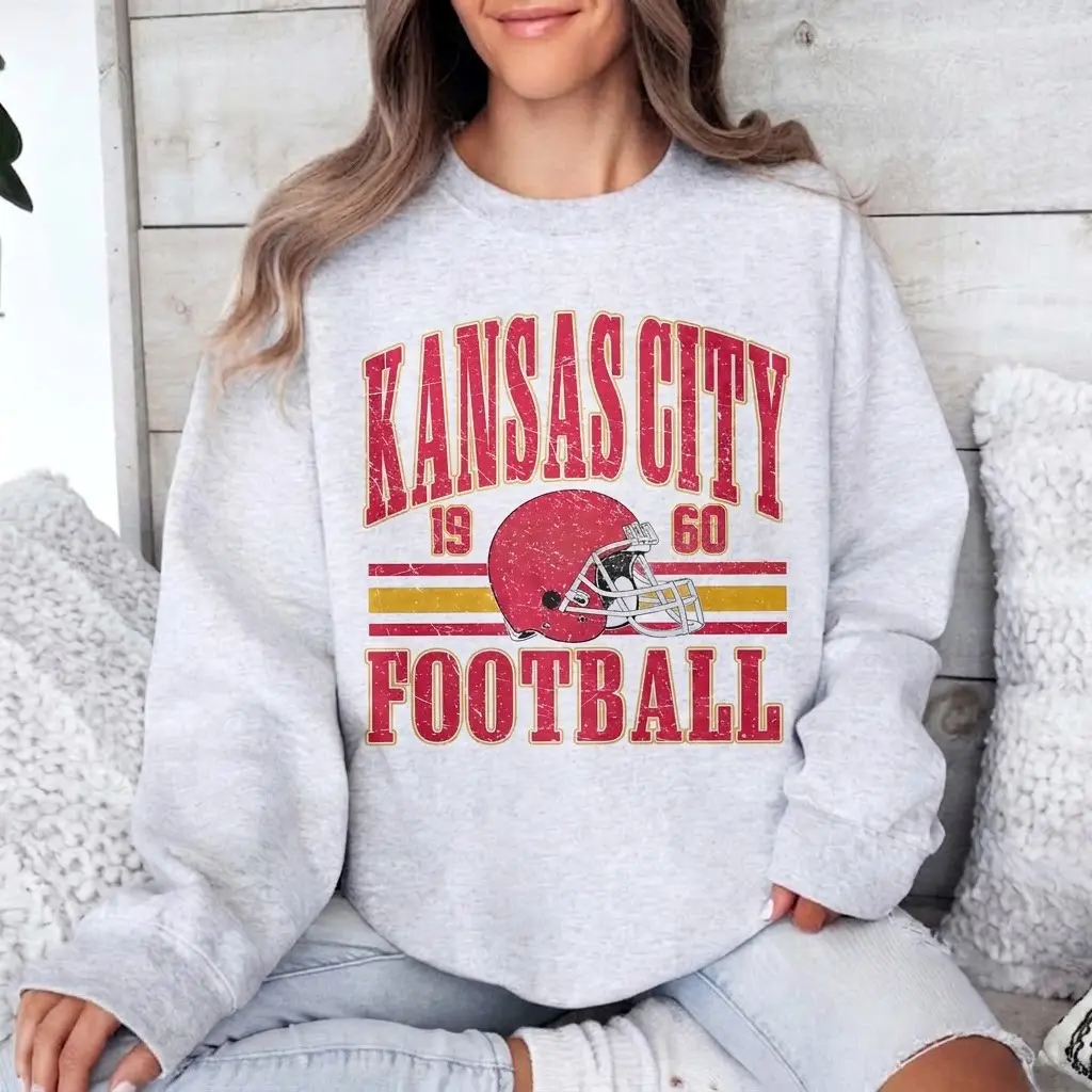Vintage Kansas City Football Sweatshirt, The Kansas City team Hoodie, Retro Kansas City Sport Crewneck, Trendy Game Day Pullover, Kansas City Fans Gift Tee