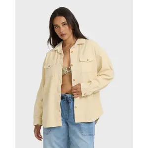 Fadeaway Long Sleeve Cord Shacket