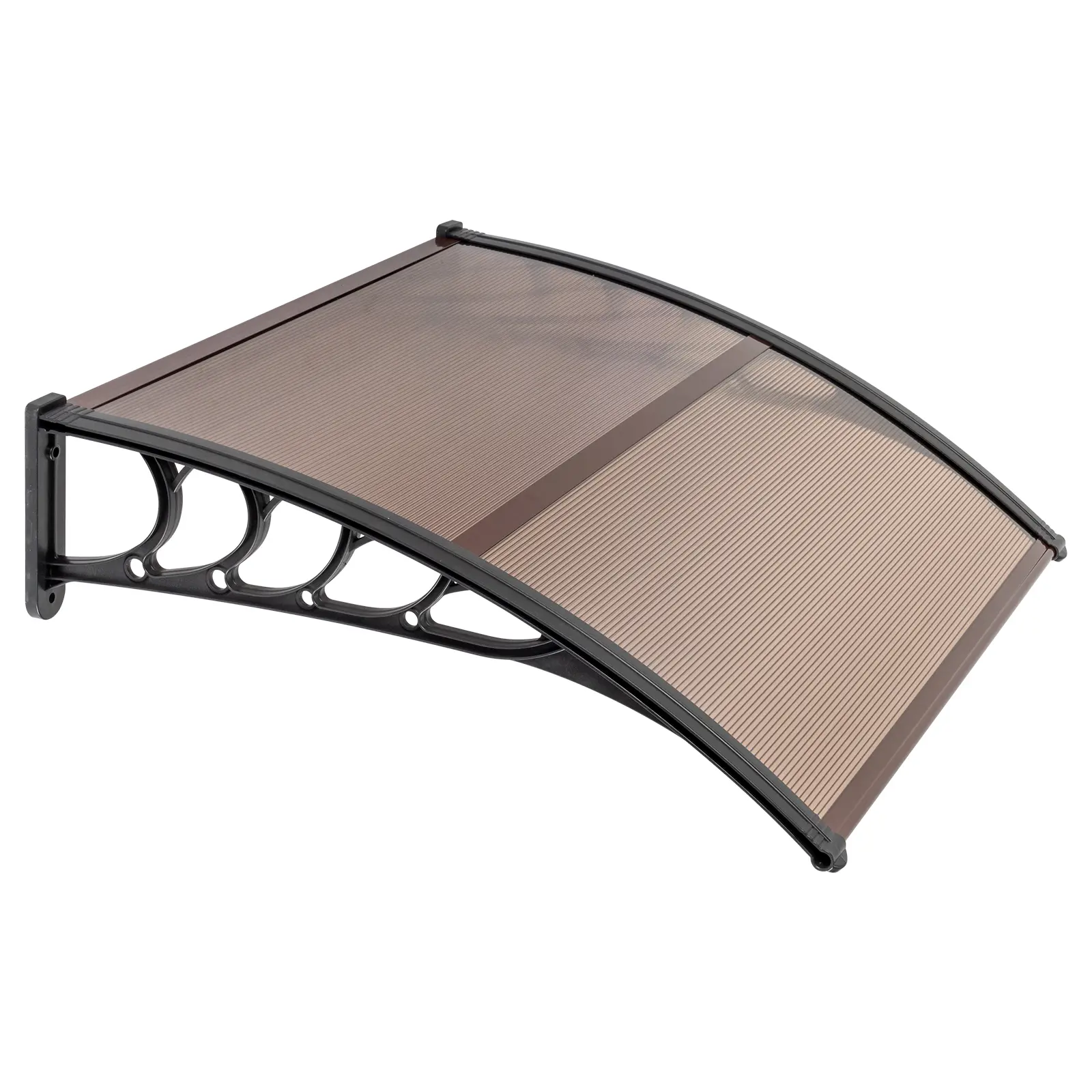 40"x 38" Polycarbonate Window Door Awning with Black Bracket Overhead Cover Front Door Outdoor Patio Canopy Sun Shetter,UV,Rain Snow Protection Hollow Sheet,home decor,camping essentials