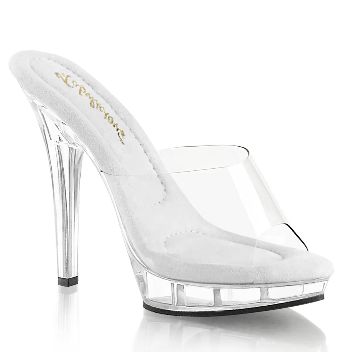 Women's Stylish 5"(12.7cm) Heel 3/4"(1.9cm) Platform Lip-101 Slides - Comfortable Formal Evening Summer Footwear