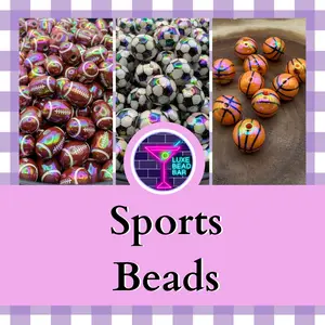 10pc UV Sports bead for Beadable Pens, Keychains and DIY