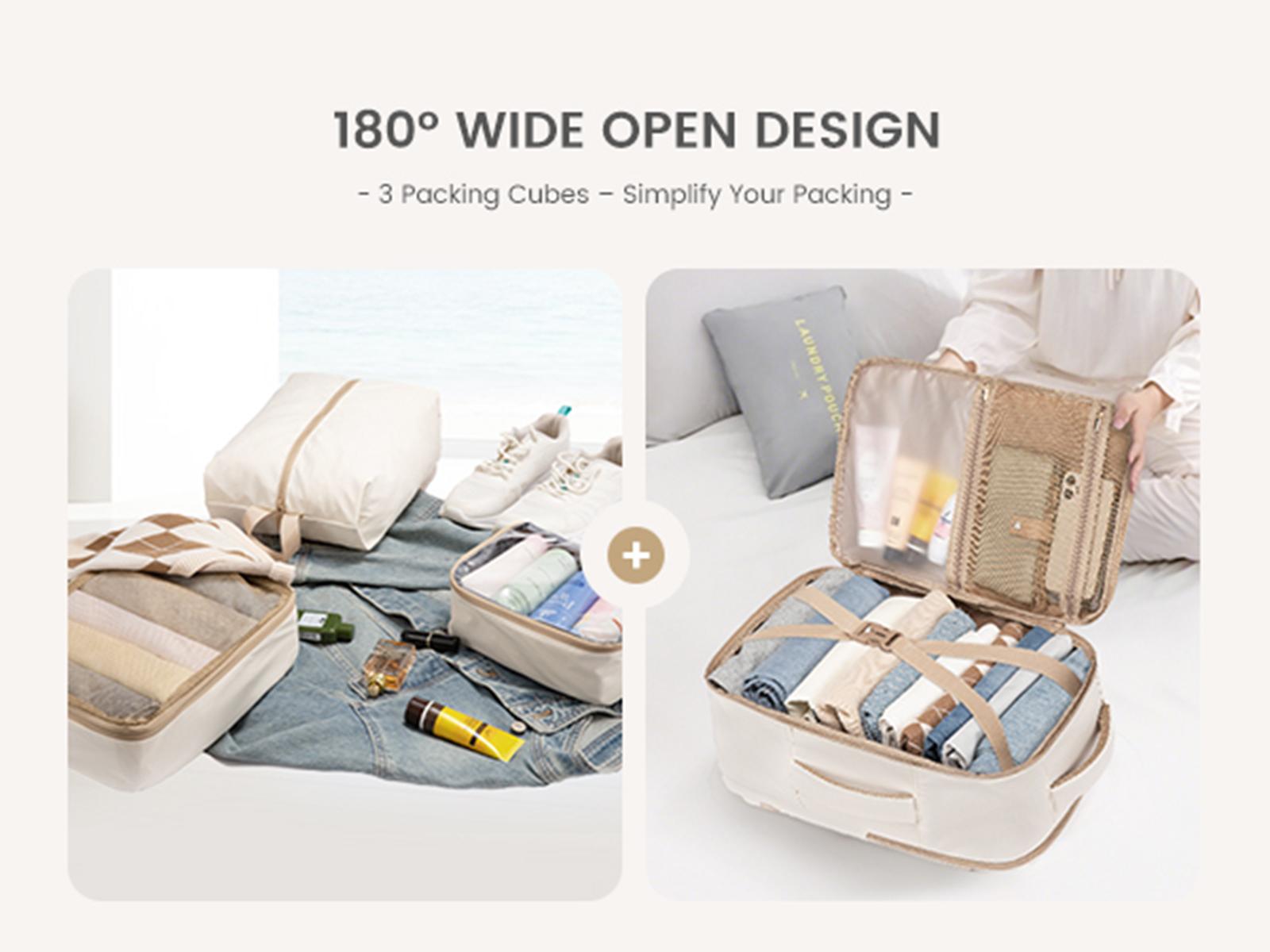 LOVEVOOK Travel Backpack for Women & Men, 40L Large Carry On Backpack Airline Approved, TSA Personal Item Weekender Bag, Water Resistant Laptop Backpack with 3 Packing Cubes for Travel Essentials TikTokShopBlackFriday Christmas Gift Ideas