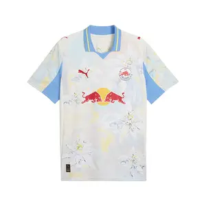 PUMA Mens X Kidsuper Fc Red Bull Salzburg Crew Neck Short Sleeve Jersey Replica Casual - White