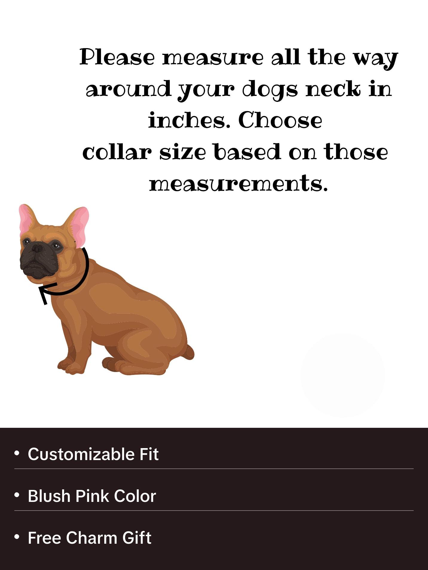 Blush Pink & Gold Marble Rhinestone Beaded Dog Collar | Durable Dog Necklace | Luxury Rhinestone Bead Collars | Pearl Collars for Pets