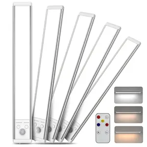 Under Cabinet Lights 6 Pack 52LED Motion Sensor Night Light Indoor 2000mAh USB Rechargeable Magnetic Dimmable Smart Lamp for Kitchen Stairs Wardrobe Lighting Height Adjustable