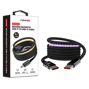 MyBat Pro MagCoil USB-C to USB-C Braided Magnetic Cable 6FT 1.8M 60W Power 480Mbps Data Transfer