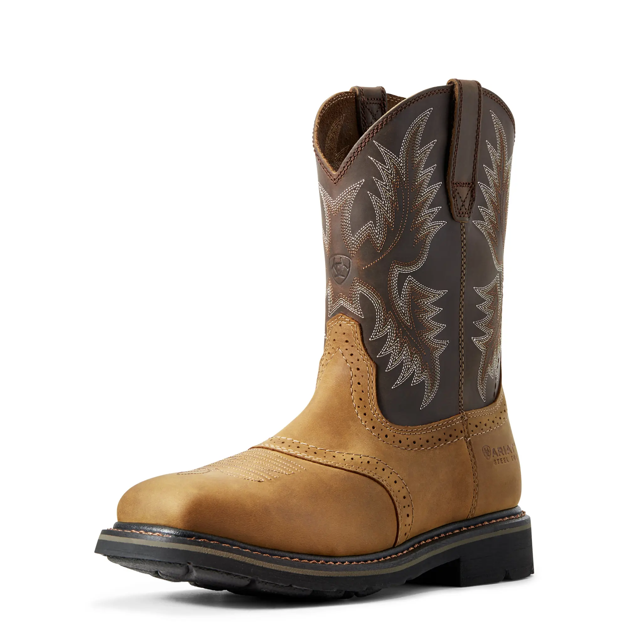 Men's Sierra Wide Square Toe Steel Work Boots Men's Sierra Wide Square Toe Steel Work Boots