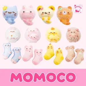 [MOMOCO New Arrival] Flocked Rainbow Zoo & Sock Squad Collection | 15 Cute Fuzzy Squishies