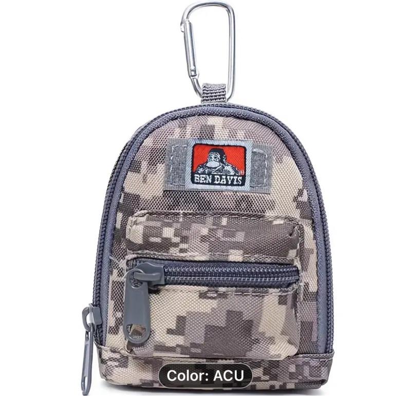 Ben Davis Mini Backpack for Men and Women, 8 Color Options, Handheld Clip, Key & Wallet Features, Ideal for Everyday Use
