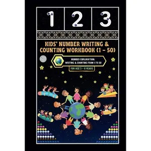 Kids' Number Writing & Counting Workbook (1-50): -Number Exploration: Writing & Counting from 1 to 50 Hardcover – Large Print, February 9, 2025