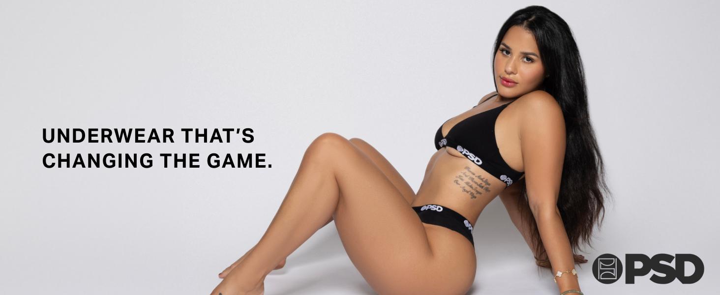 PSD Womens Everyday Solids Thong - Thong 4 Pack Boxed Gift Set - Comfortable Premium Modal Fabric Breathable Soft Lightweight Panties Womenswear