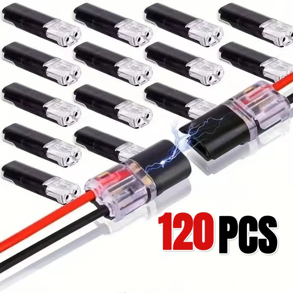 D2 Quick Connector  – Fast Secure Tool-Free Wiring for LED & Low Voltage, 2-Pin Ultra-Fast Installation, Premium Durable Materials, Secure Anti-Drop Design, 18-22 AWG  Compatibility, Work Tools, Tools