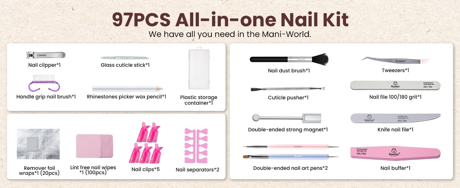 Beetles 25Colors+ Gel Nail Polish Starter Kit【UV Light&Top Base Gel&Diamond Decorations&Stickers&Manicure Tools】DIY Nails Art Gift salon nails at home #SpringTok Cutics   #cozyvibes #effortlessbeauty Cosmetic