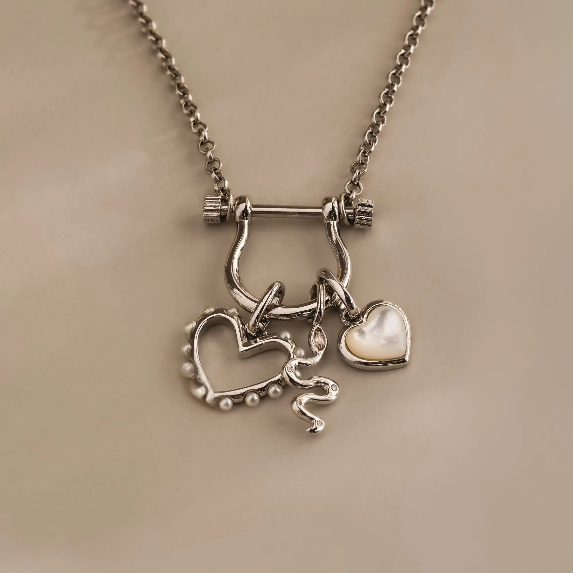 Dainty Silver Charms by Caitlyn Minimalist - Trendy Celestial, Coquette, Boho, & Nature Inspired Pendant Charms for Necklace & Bracelet - Vintage Jewelry - Birthday Gift for Her