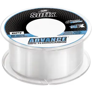 Sufix Advance Ice Fluorocarbon Fishing Line, Clear, 50 Yard Spool