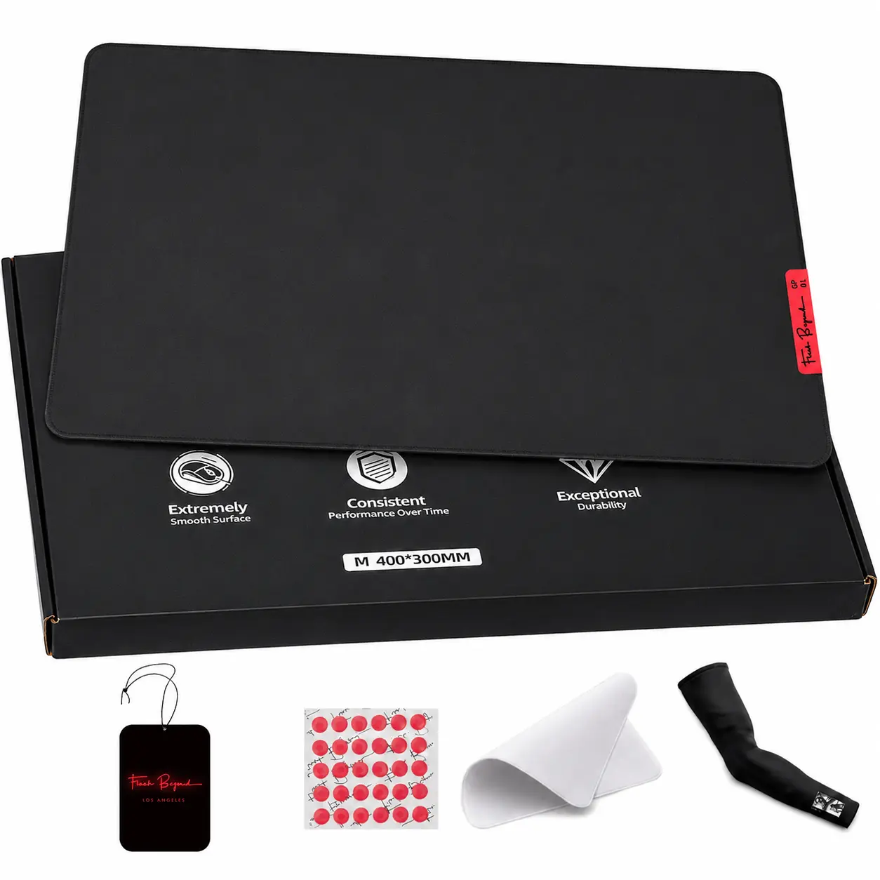 Flash Beyond Glass Gaming Mouse Pad - Premium Glass Mousepad with Protective Coating, Anti-Slip Rubber Base, Smooth Precise Tracking, Non Slip Mousepad for Gaming Use