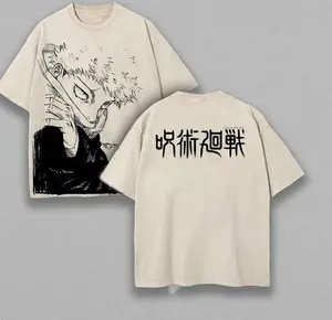 yuji itadori- Jujutsu Kaisen Retro Vintage Unisex Oversize Anime Manga Washed