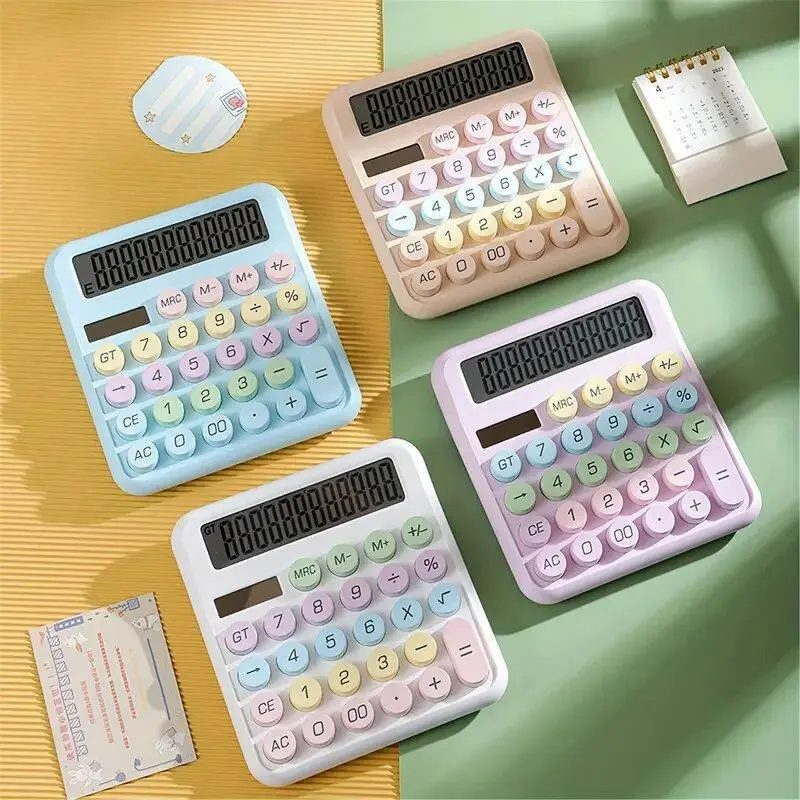 12 Digit Large Screen Calculator, 1 Count Lovely Battery Powered Calculator without Battery, Accounting Supplies for Home Office School Dormitory, School Supplies
