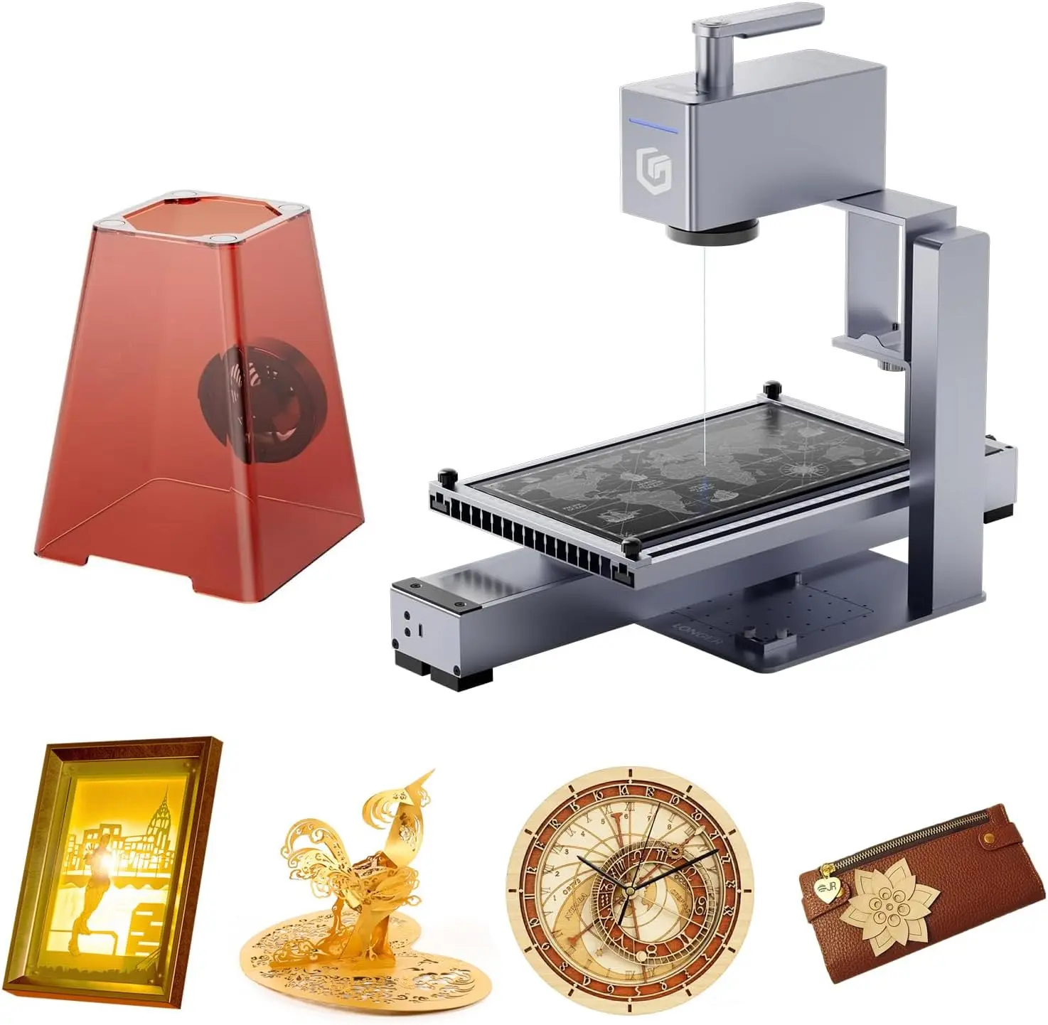 Longer Nano Pro Portable 12w Power Laser Engraver with Slide Extension to Expand Area to 120*330mm, DIY Tool for DIY Users & Engraving Crafts on Wood, Acrylic, Leather, Cloth, Metal, Ceramics