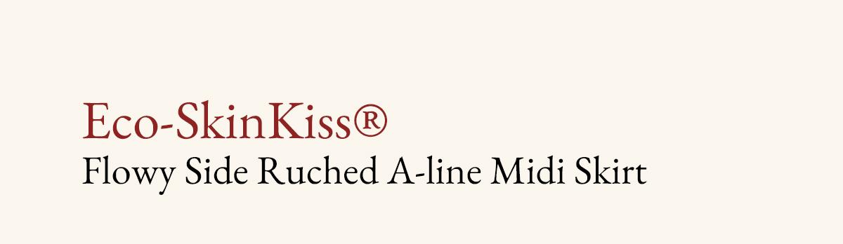 OGL Flowy Side Ruched A-line Midi Skirt - Elegant and Comfortable for Everyday Wear SpringStatements