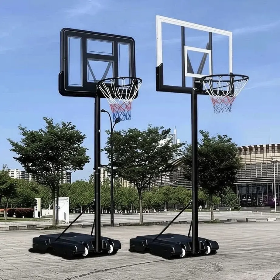 Outdoor Iron Basketball Stand (Adjustable Height)4.9-6.9ft.