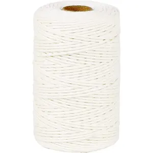 Perkhomy Cotton Butchers Twine String 500 Feet 2Mm Twine for Cooking Food Safe Crafts Bakers Kitchen Butcher Meat Turkey Sausage Roasting Gift Wrapping Gardening Crocheting Knitting PH PERKHOMY