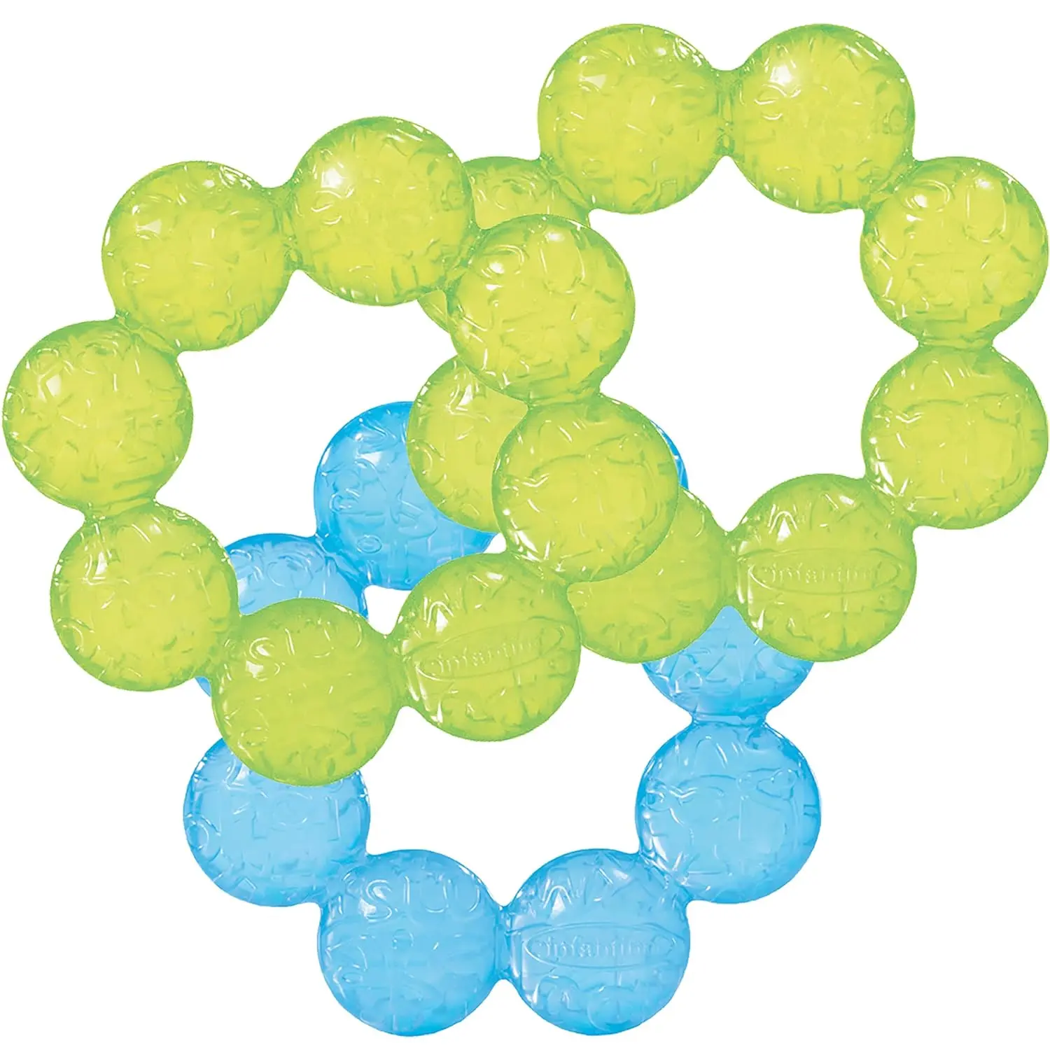 Baby Teething Rings for Babies, 3-Pack BPA-Free Travel Size Teethers for Freezer with Soft Ridges, Circular Design, Secure Grip & Cooling Sore Gum Massage Relief, Hand Teether, Portable, Rounded Bumps